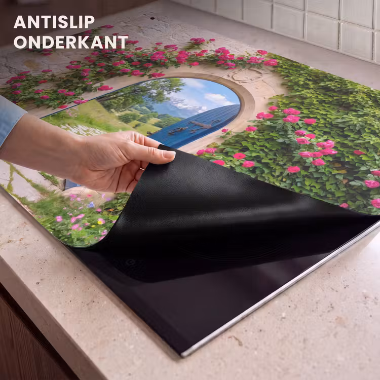 Inductiebeschermer & spatscherm (2in1) - Boog - Landschap - Natuur — 4