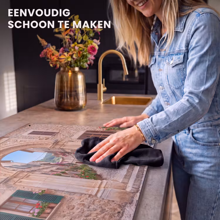 Inductiebeschermer & spatscherm (2in1) - Boog - Straat - Dorp — 5