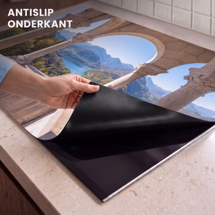 Inductiebeschermer & spatscherm (2in1) - Boog - Uitzicht - Landschap — 4