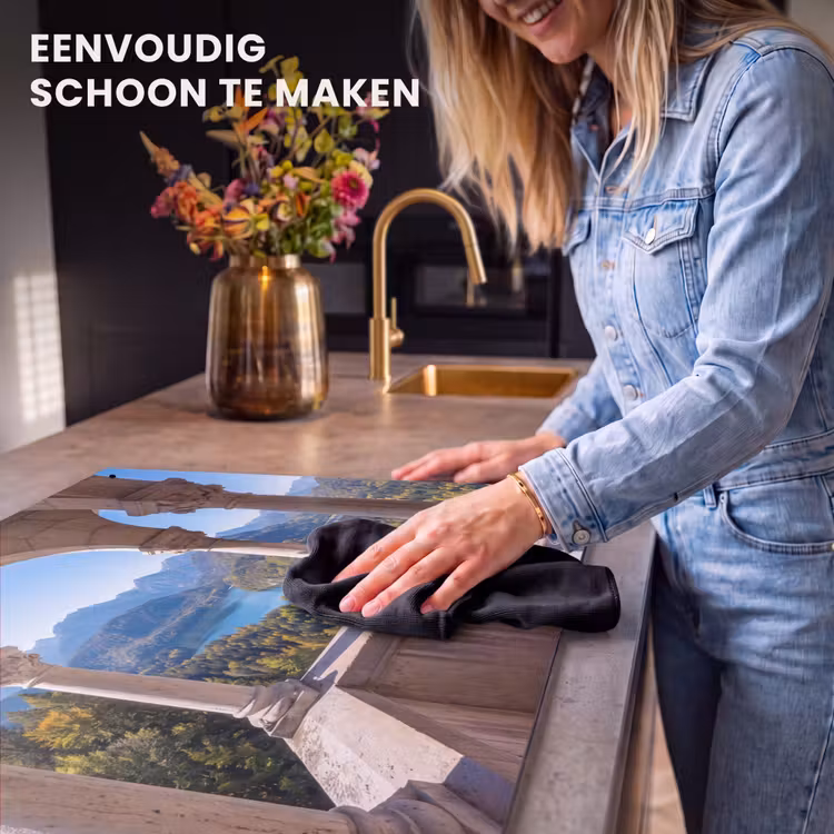 Inductiebeschermer & spatscherm (2in1) - Boog - Uitzicht - Landschap — 5