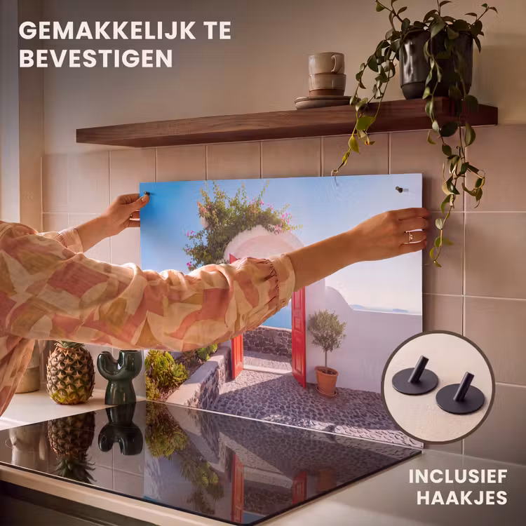 Inductiebeschermer & spatscherm (2in1) - Deur - Zee - Natuur — 7