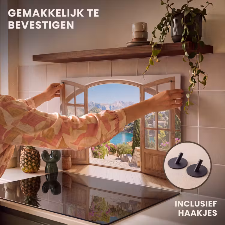 Inductiebeschermer & spatscherm (2in1) - Uitzicht - Baai - Natuur — 7