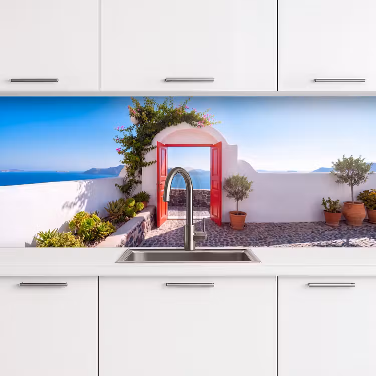 Keuken achterwand - Deur - Zee - Natuur — 4
