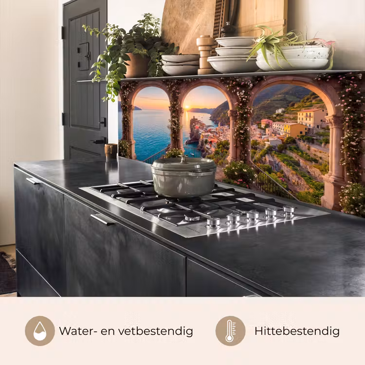 Keuken achterwand - Dorp - Zee - Zonsondergang — 5