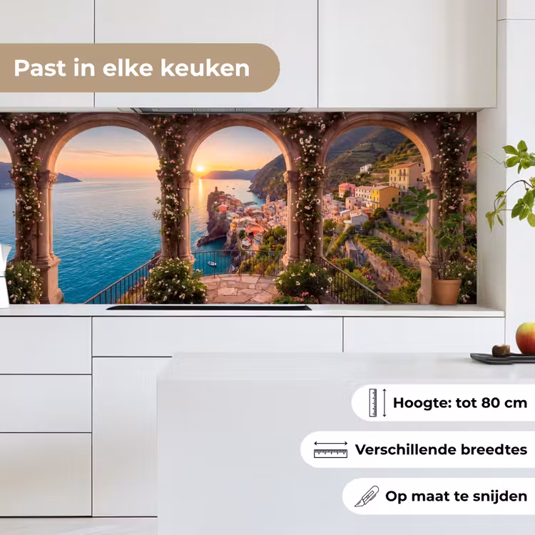 Keuken achterwand - Dorp - Zee - Zonsondergang — 7