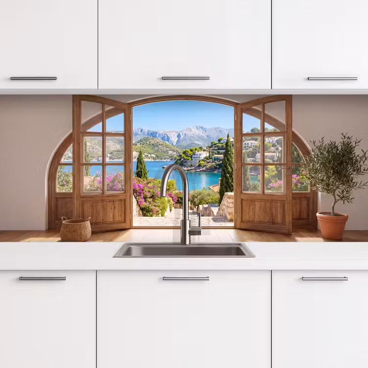Keuken achterwand - Uitzicht - Baai - Natuur — 4