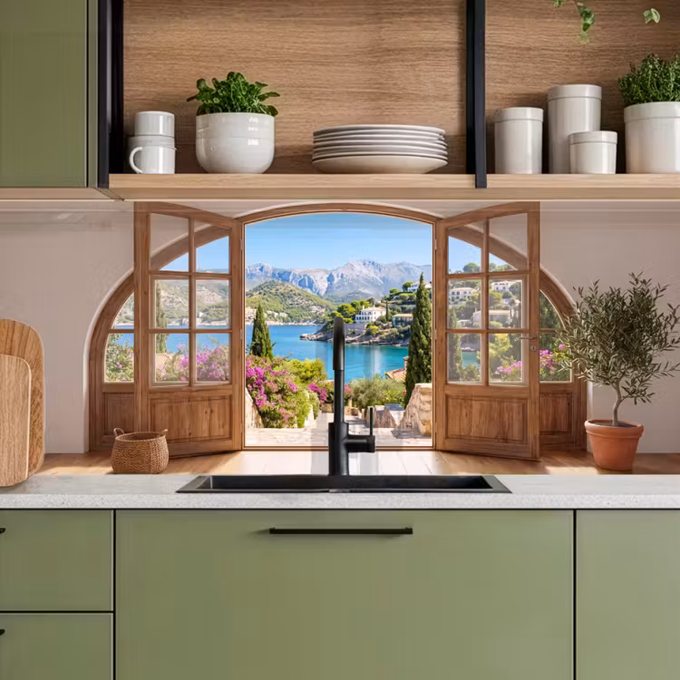 Keuken achterwand - Uitzicht - Baai - Natuur — 8