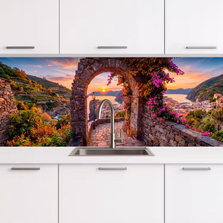 Keuken achterwand - Boog - Kust - Zonsondergang — 4