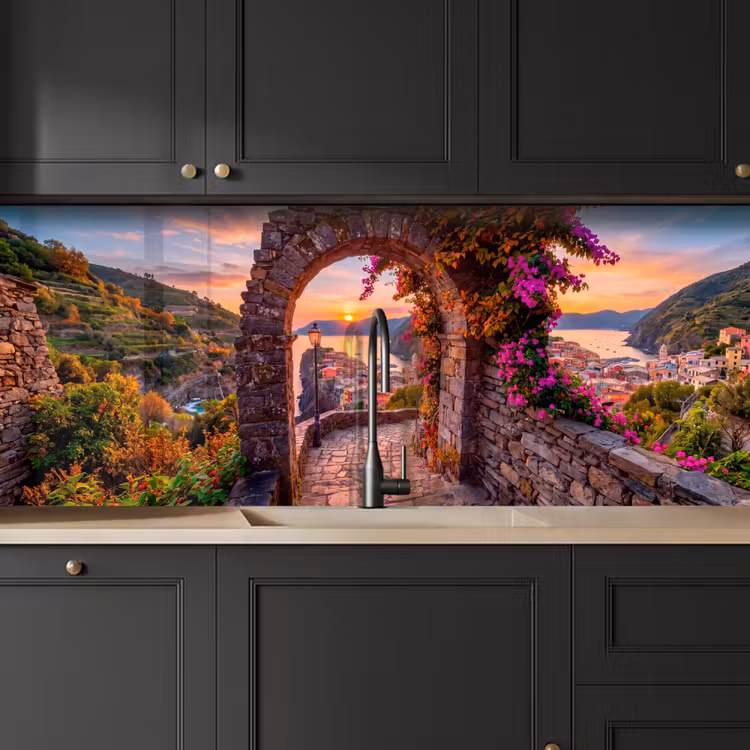 Keuken achterwand - Boog - Kust - Zonsondergang — 6