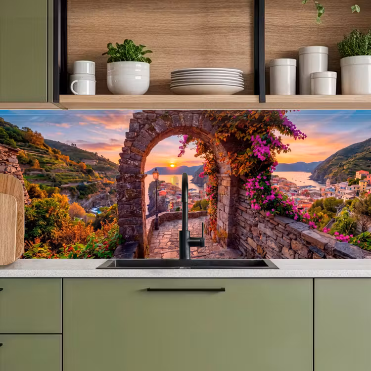 Keuken achterwand - Boog - Kust - Zonsondergang — 8