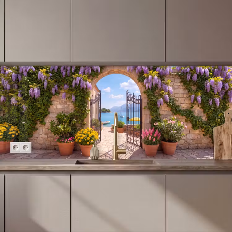 Keuken achterwand - Poort - Zee - Uitzicht — 1