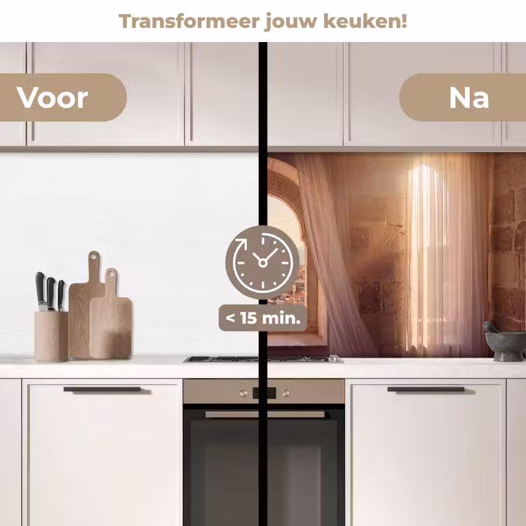 Keuken achterwand - Raam - Stad - Zee — 3