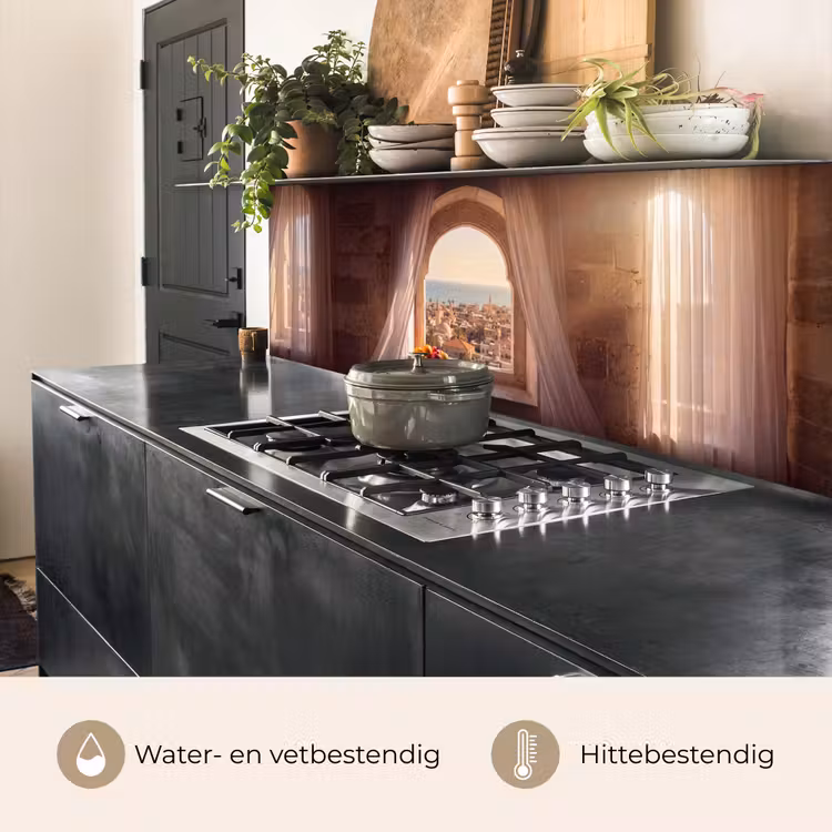 Keuken achterwand - Raam - Stad - Zee — 5