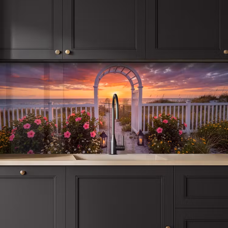 Keuken achterwand - Zee - Pad - Bloemen — 6