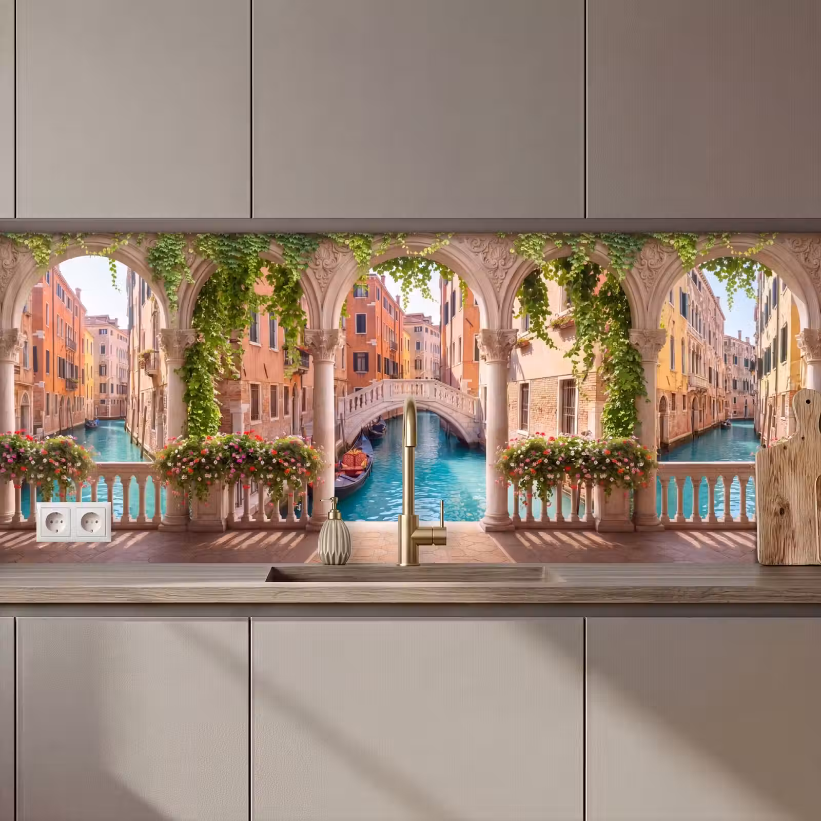 Keuken achterwand - Gracht - Stad - Architectuur — 1