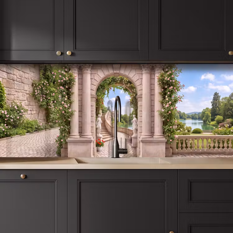 Keuken achterwand - Architectuur - Tuin - Klassiek — 6