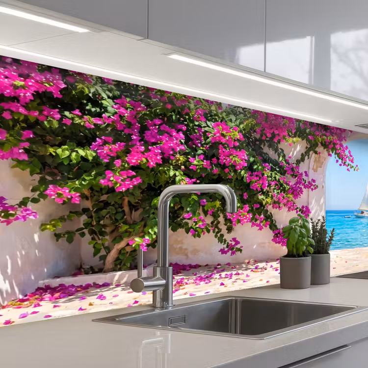 Keuken achterwand - Bloemen - Zee - Zomer — 2