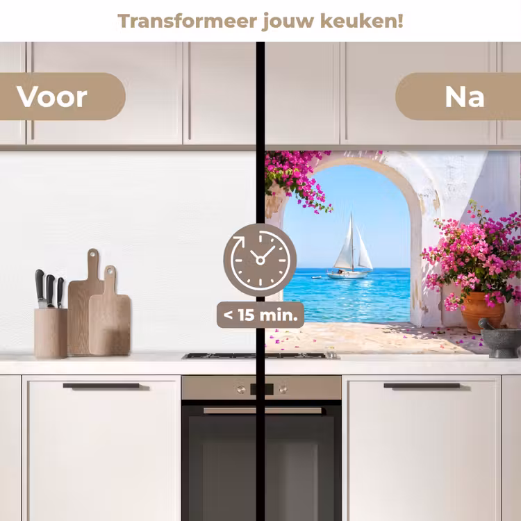 Keuken achterwand - Bloemen - Zee - Zomer — 3