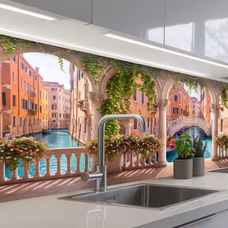Keuken achterwand - Gracht - Stad - Architectuur — 2