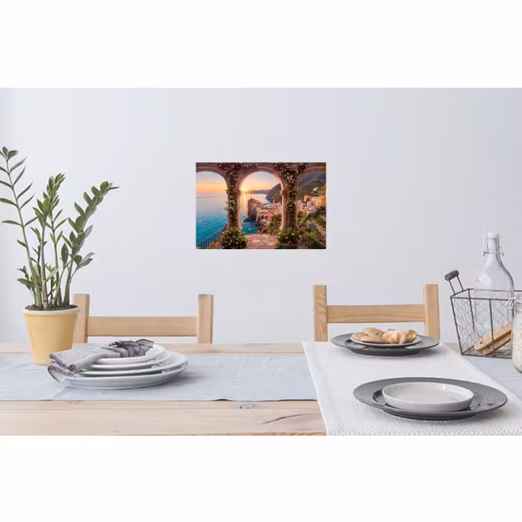 Muursticker - Dorp - Zee - Zonsondergang — 3