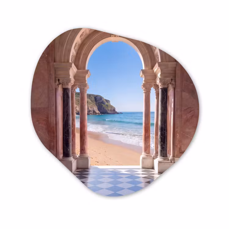 Organisch schilderij forex - Boog - Strand - Zee — 1