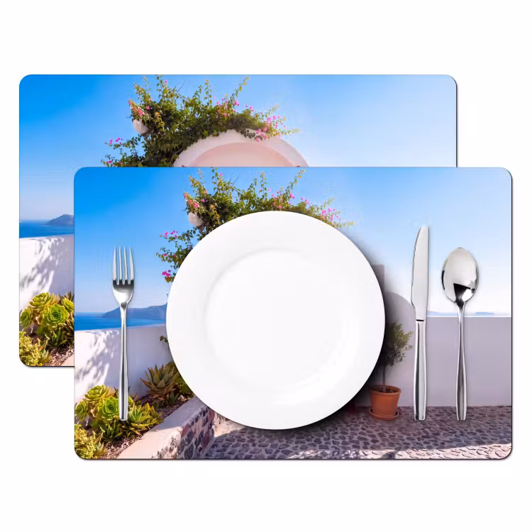 Placemat - 6 stuks - Deur - Zee - Natuur — 2