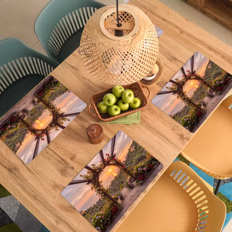 Placemat - 6 stuks - Pergola - Zee - Zonsondergang — 4