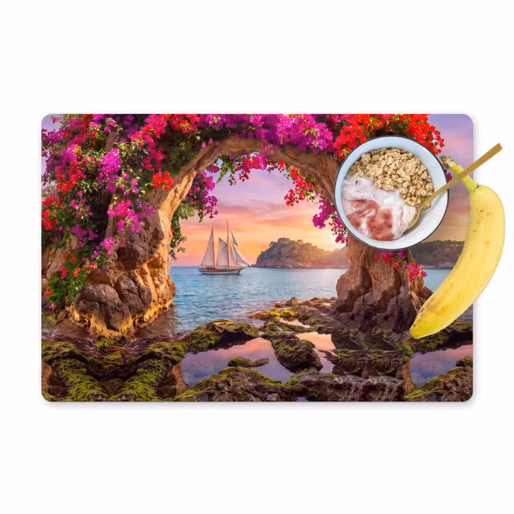 Placemat - 6 stuks - Zeilboot - Kust - Natuur — 1