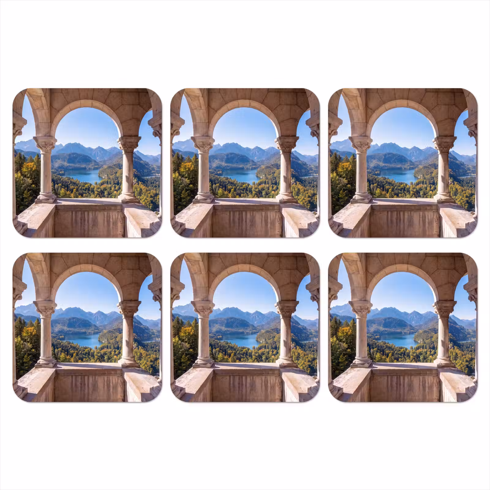 Onderzetter - Boog - Uitzicht - Landschap — 1