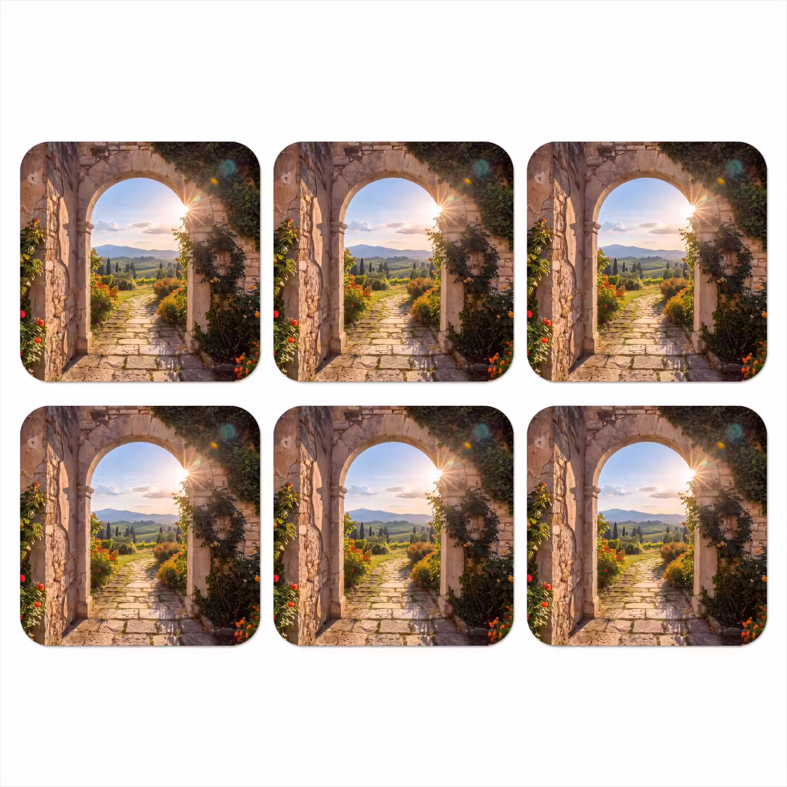 Onderzetter - Pad - Tuin - Zonnig — 1