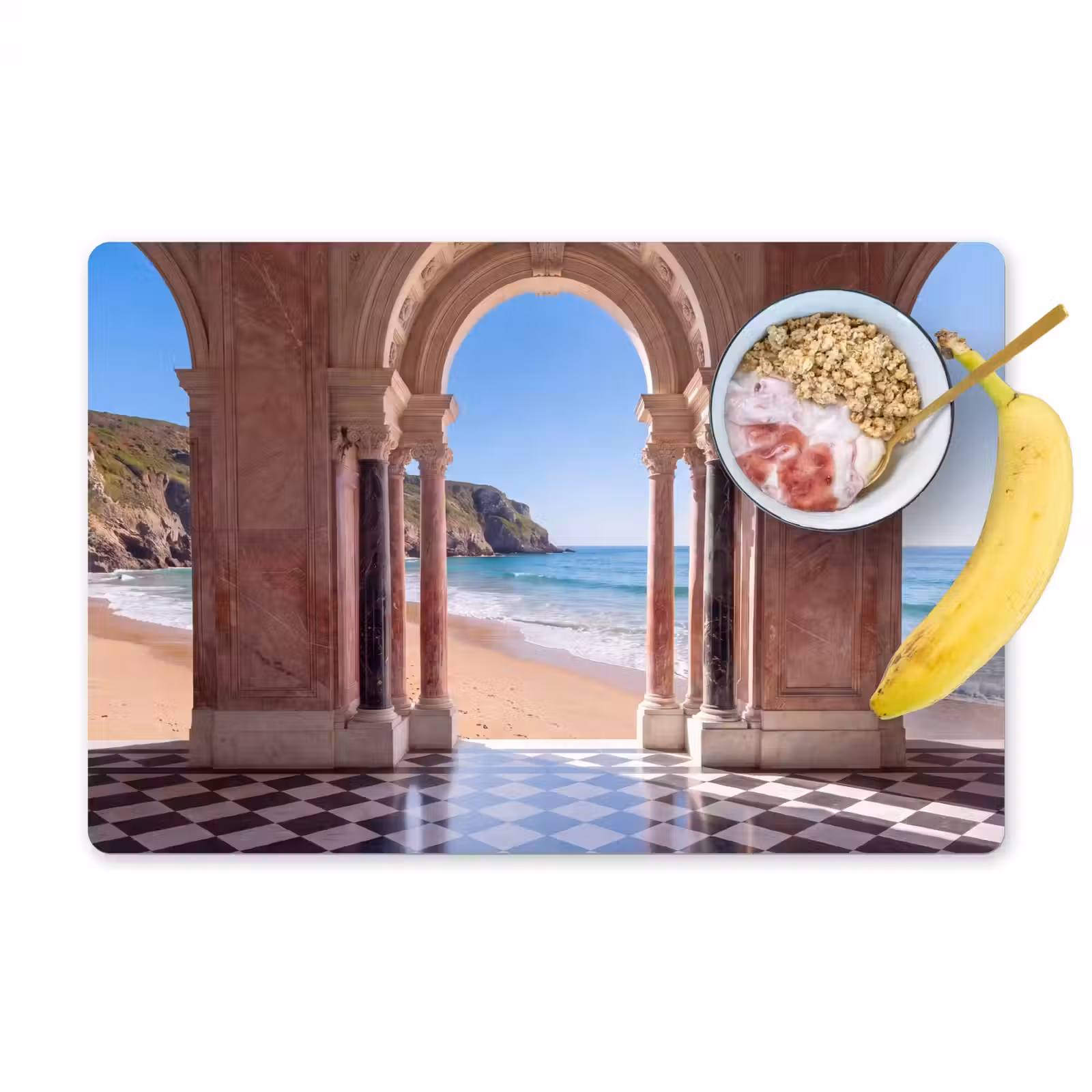 Placemat - 6 stuks - Boog - Strand - Zee — 1