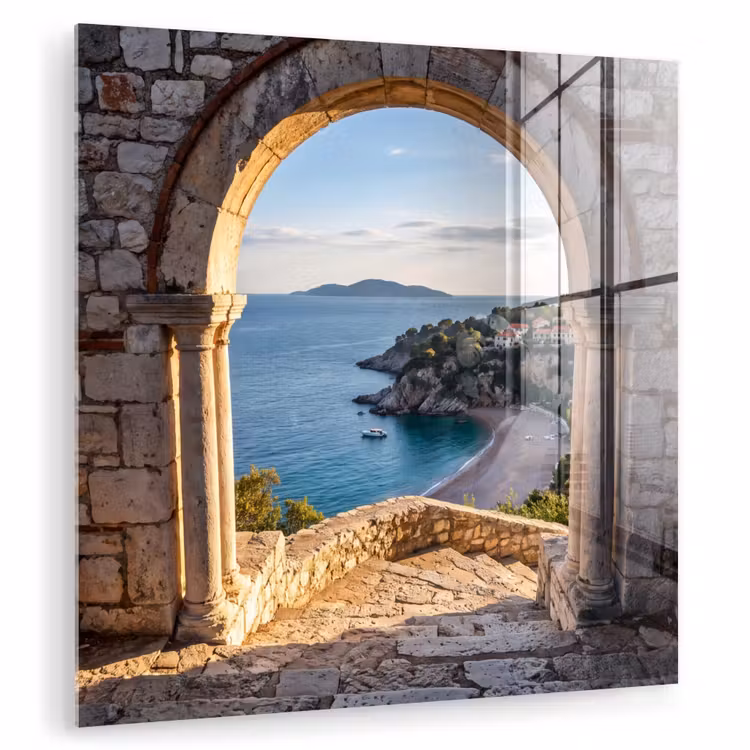 Glas schilderij - Boog - Kust - Natuur — 1