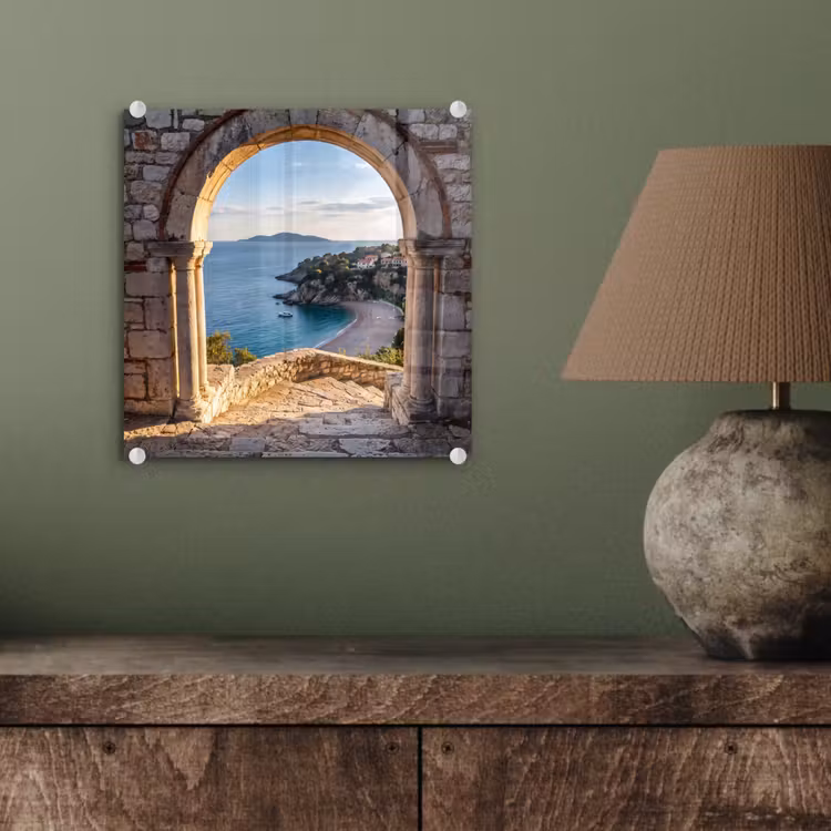 Glas schilderij - Boog - Kust - Natuur — 4
