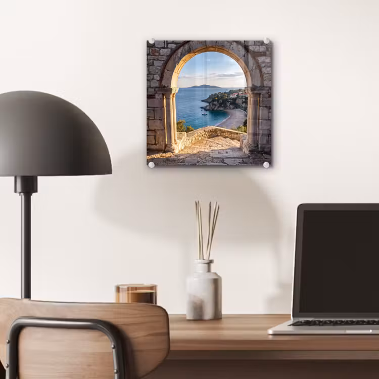 Glas schilderij - Boog - Kust - Natuur — 7