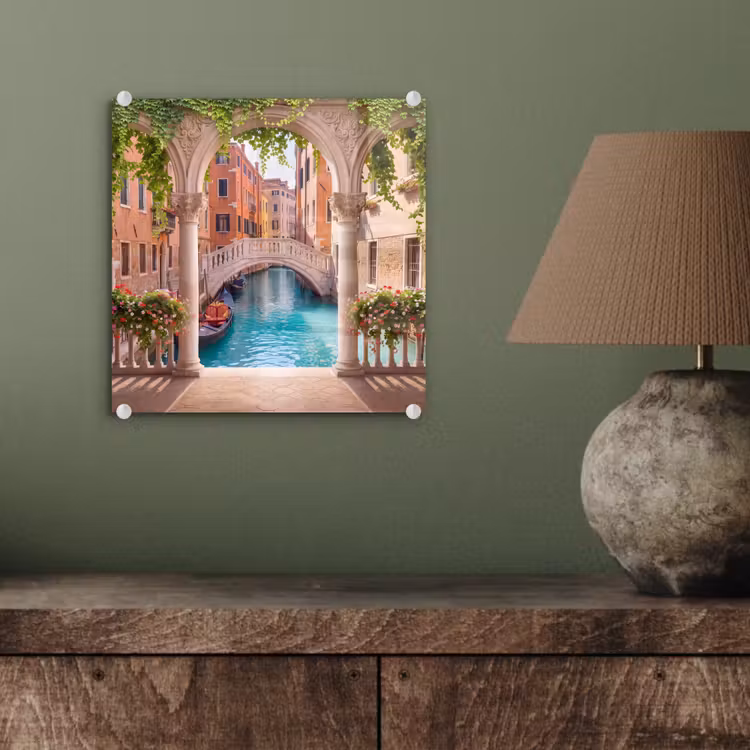 Glas schilderij - Gracht - Stad - Architectuur — 4