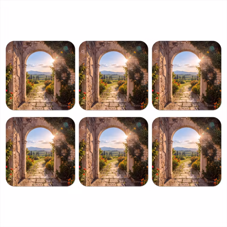 Onderzetter - Pad - Tuin - Zonnig — 1
