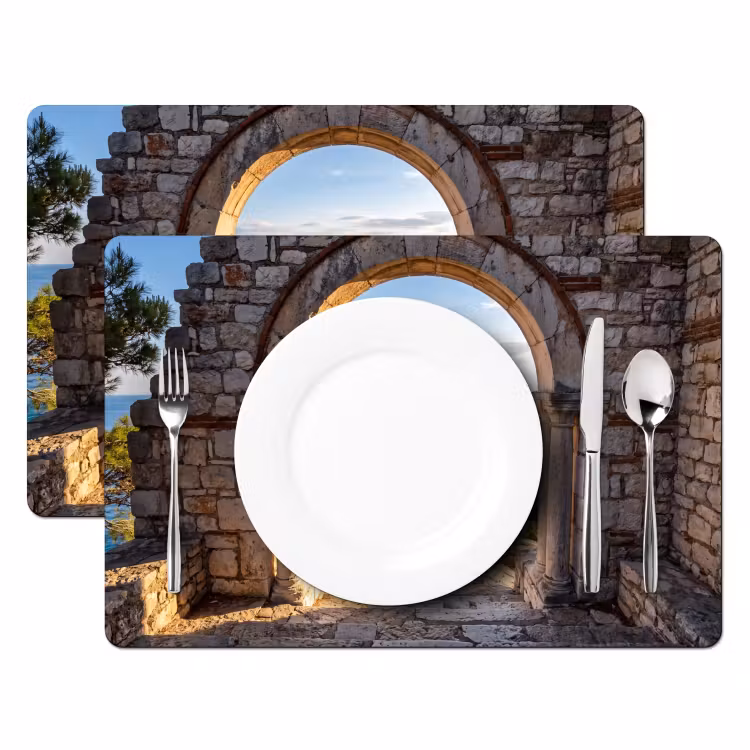 Placemat - 6 stuks - Boog - Kust - Natuur — 2