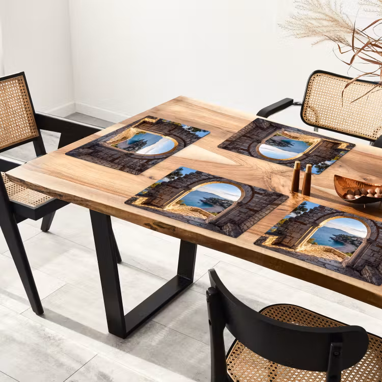 Placemat - 6 stuks - Boog - Kust - Natuur — 3