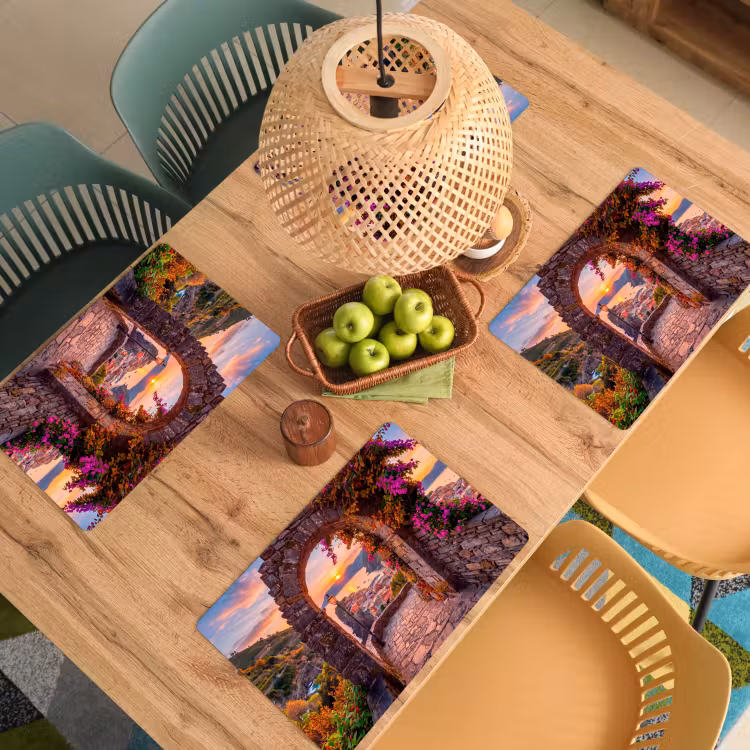 Placemat - 6 stuks - Boog - Kust - Zonsondergang — 4