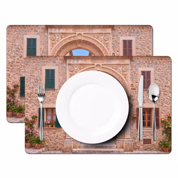 Placemat - 6 stuks - Boog - Straat - Dorp — 2