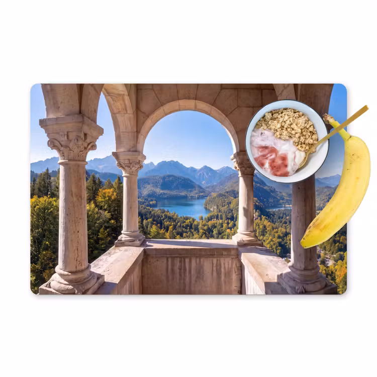 Placemat - 6 stuks - Boog - Uitzicht - Landschap — 1