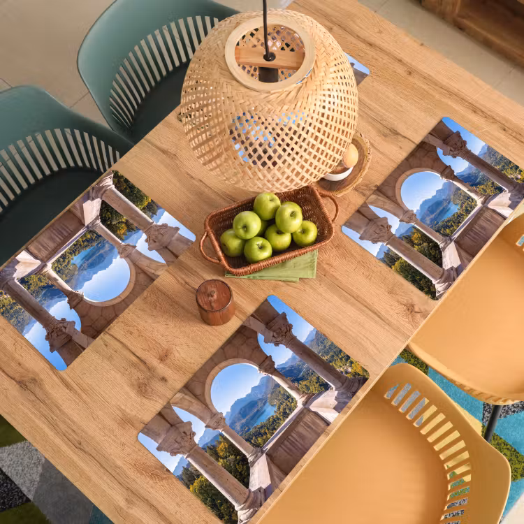 Placemat - 6 stuks - Boog - Uitzicht - Landschap — 4
