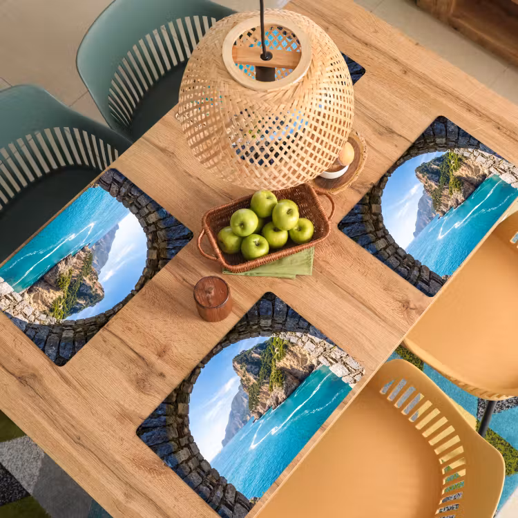 Placemat - 6 stuks - Boog - Zee - Natuur — 4