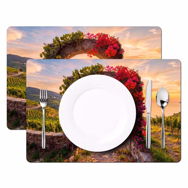 Placemat - 6 stuks - Boog - Zonsondergang - Kust — 2