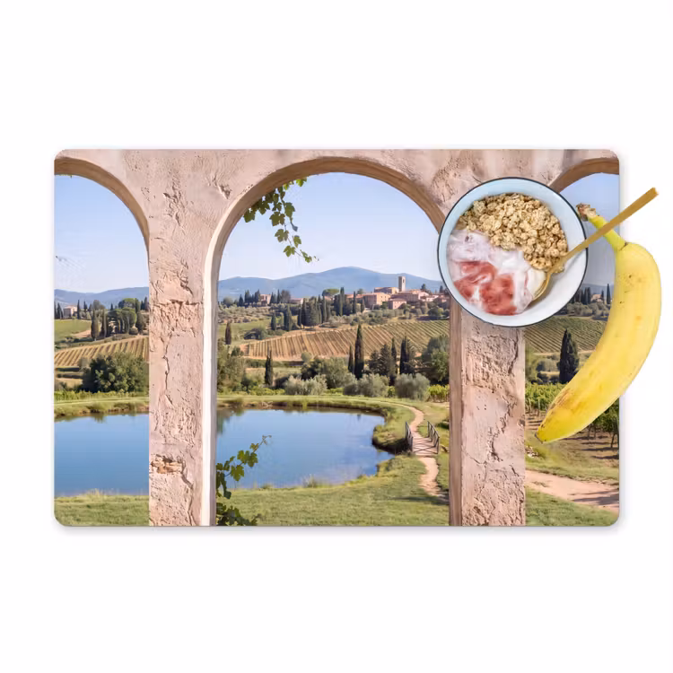Placemat - 6 stuks - Dorp - Landschap - Natuur — 1
