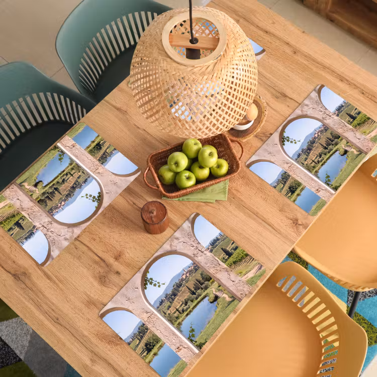 Placemat - 6 stuks - Dorp - Landschap - Natuur — 4