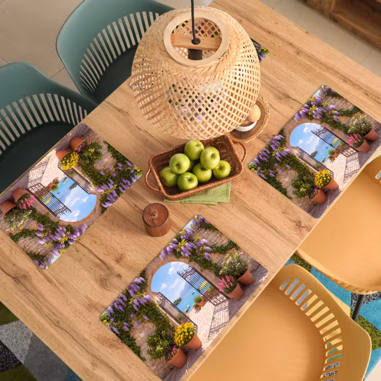 Placemat - 6 stuks - Poort - Zee - Uitzicht — 4