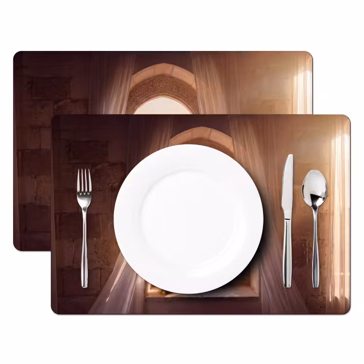 Placemat - 6 stuks - Raam - Stad - Zee — 2