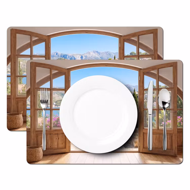 Placemat - 6 stuks - Uitzicht - Baai - Natuur — 2