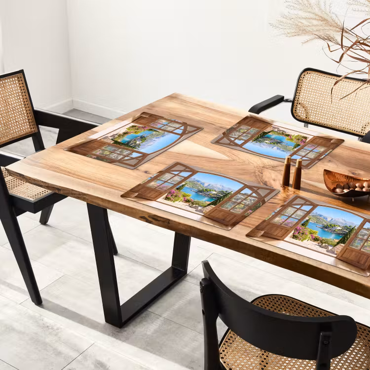 Placemat - 6 stuks - Uitzicht - Baai - Natuur — 3